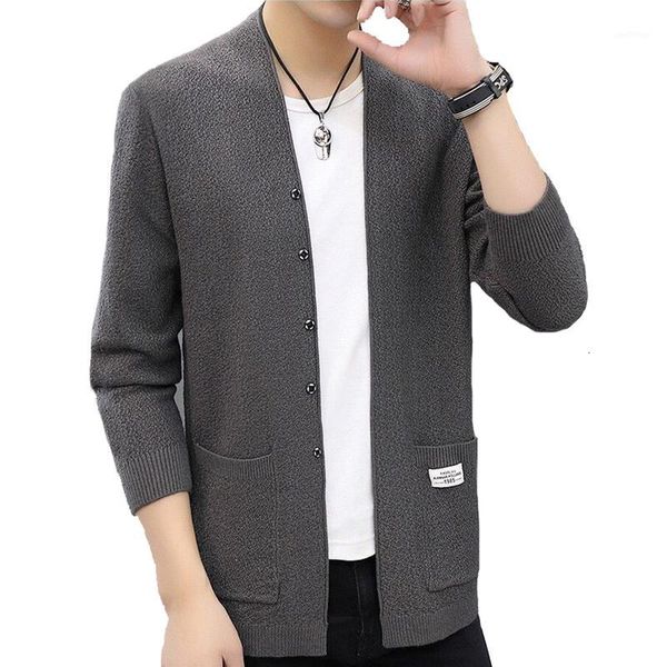 men's sweater men cardigan coat fashion slim fit korea handsome sweater1, White;black 
men's sweater men cardigan coat fashion slim fit korea handsome sweater1, White;black
