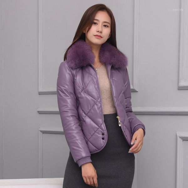 2020 women's female sheepskin coat winter women fur collar down jacket real leather jackets my42191, Black
2020 women's female sheepskin coat winter women fur collar down jacket real leather jackets my42191, Black