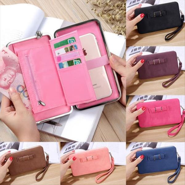 women n bowknot wallet girls leather clutch handbag wallet long card holder phone bag case ladies purse, Red;black
women n bowknot wallet girls leather clutch handbag wallet long card holder phone bag case ladies purse, Red;black
