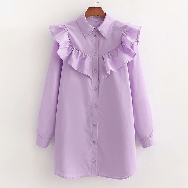 2021 new women ruffles lantern purple shirt es autumn long sleeve casual turn down collar button office lady mini spfe, Black;gray
2021 new women ruffles lantern purple shirt es autumn long sleeve casual turn down collar button office lady mini spfe, Black;gray
