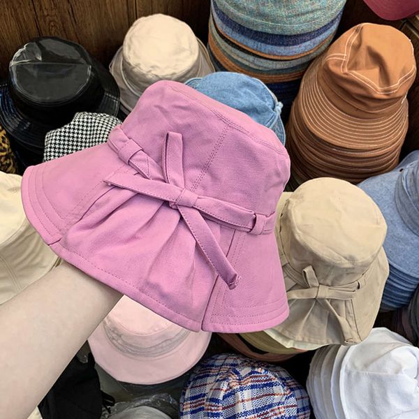 back hem bowknot solid color big eaves fisherman's korean version versatile soft girl sunshade hat, Blue;gray
back hem bowknot solid color big eaves fisherman's korean version versatile soft girl sunshade hat, Blue;gray