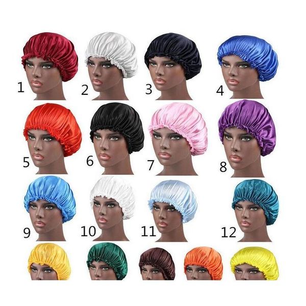 new solid color silk satin night hat women head cover sleep caps bonnet hair care fashion accessories 17 colors ship 5gf4e, Blue;gray
new solid color silk satin night hat women head cover sleep caps bonnet hair care fashion accessories 17 colors ship 5gf4e, Blue;gray