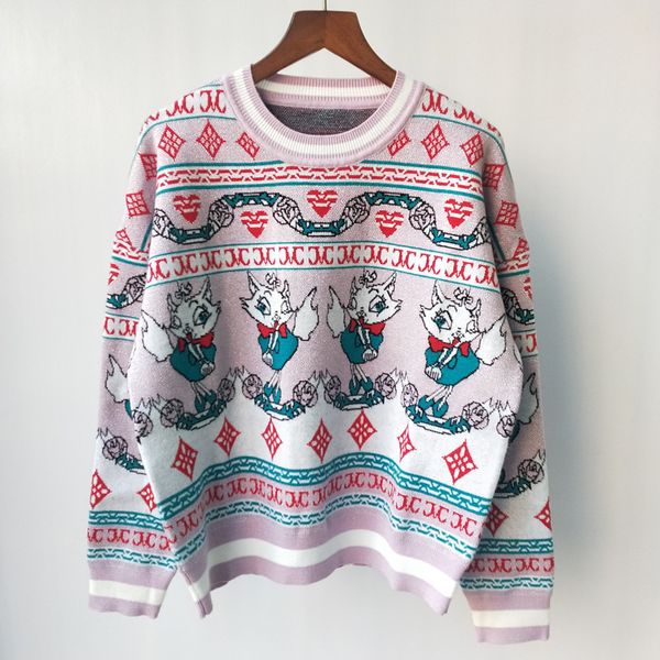 1226 2022 milan style spring summer brand same style sweater print long sleeve crew new women clothes qianli, White;black
1226 2022 milan style spring summer brand same style sweater print long sleeve crew new women clothes qianli, White;black