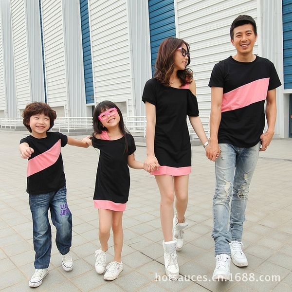 striped family matching tee shirts mom and daughter dress off one shoulder cotton shirts summer like father like son shirt y200713, Blue
striped family matching tee shirts mom and daughter dress off one shoulder cotton shirts summer like father like son shirt y200713, Blue