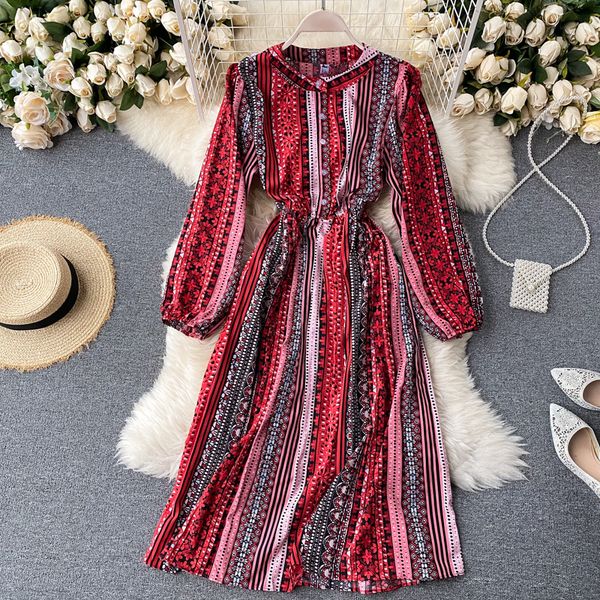 2021 new female singer retro dress autumn neck unique breasted puff the line dressed bohemian print gowns 1un7, Black;gray
2021 new female singer retro dress autumn neck unique breasted puff the line dressed bohemian print gowns 1un7, Black;gray