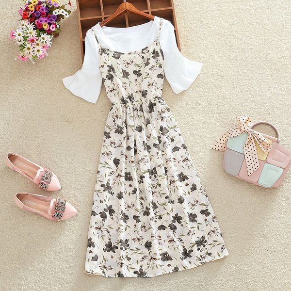 summer sweet floral print two-piece set short trumpet sleeve o-neck a-line 10 colours elegant holiday cocktail dresses 9826, White;pink
summer sweet floral print two-piece set short trumpet sleeve o-neck a-line 10 colours elegant holiday cocktail dresses 9826, White;pink
