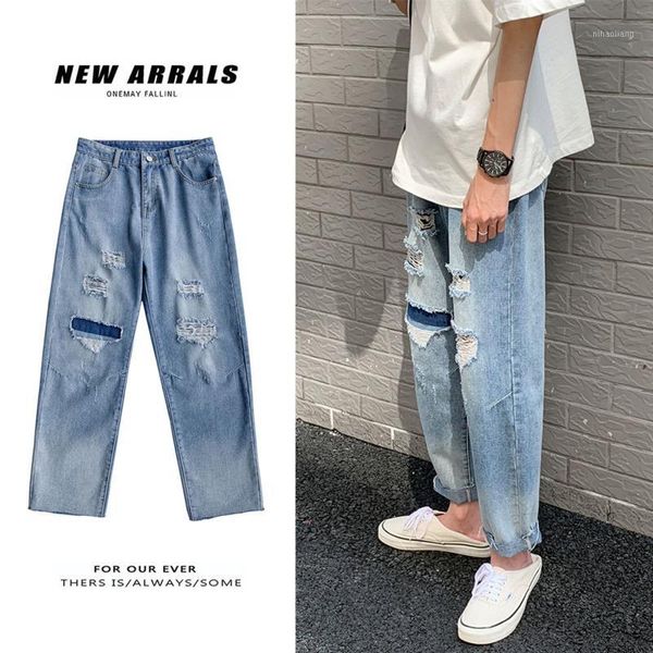 men's jeans summer hole patch men's fashion washed retro straight men streetwear wild loose hip hop denim pants mens -3xl1, Blue
men's jeans summer hole patch men's fashion washed retro straight men streetwear wild loose hip hop denim pants mens -3xl1, Blue