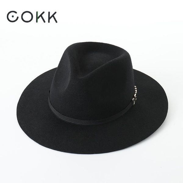 cokk wool fedora women hat autumn winter hats for women wide brim hat female letter devil leather chain ladies vintage swy qylgxj, Blue;gray
cokk wool fedora women hat autumn winter hats for women wide brim hat female letter devil leather chain ladies vintage swy qylgxj, Blue;gray