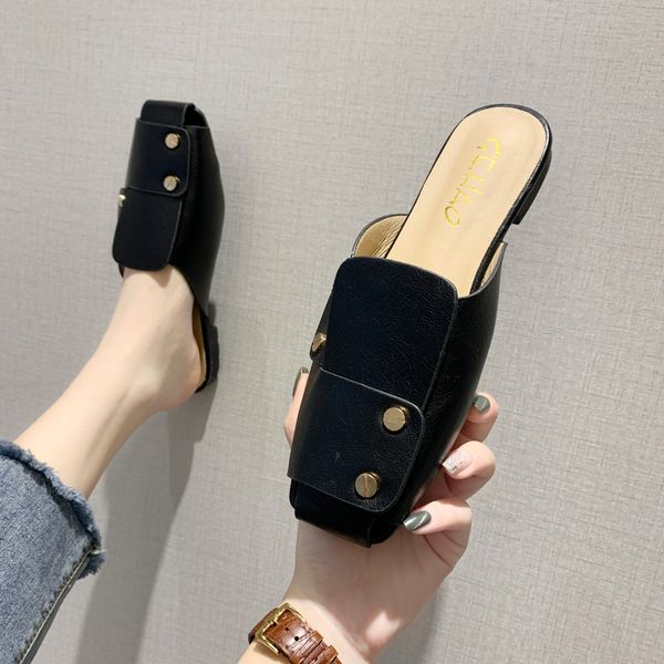 2020 summer cool slippers thick with low with fashionable joker baotou half slippers female half drag for women's shoes x1020, Black
2020 summer cool slippers thick with low with fashionable joker baotou half slippers female half drag for women's shoes x1020, Black