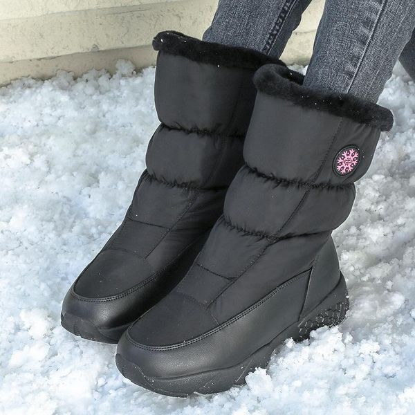 2020 new snow boots women's non-slip and velvet warmth thick-soled middle tube outdoor ladies cotton shoes winter mother shoes, Black
2020 new snow boots women's non-slip and velvet warmth thick-soled middle tube outdoor ladies cotton shoes winter mother shoes, Black