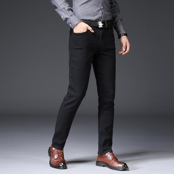 men's jeans fashion winter men slim fit elastic casual business denim warm pants black stretch thick velvet trousers male, Blue
men's jeans fashion winter men slim fit elastic casual business denim warm pants black stretch thick velvet trousers male, Blue