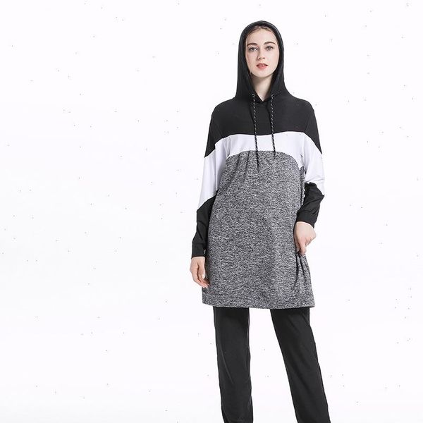 2 piece set women tracksuit pants suits spring jogging sports hooded two pieces outfits sets arab muslim hoodies sweatsuits, Gray
2 piece set women tracksuit pants suits spring jogging sports hooded two pieces outfits sets arab muslim hoodies sweatsuits, Gray