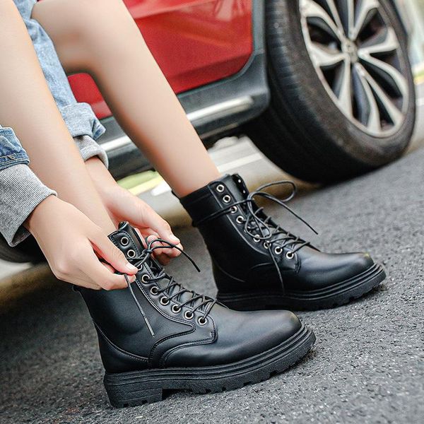 boots women autumn 2021 winter white black pu leather round toe lace up shoes woman fashion motorcycle platform botas de mujer
boots women autumn 2021 winter white black pu leather round toe lace up shoes woman fashion motorcycle platform botas de mujer