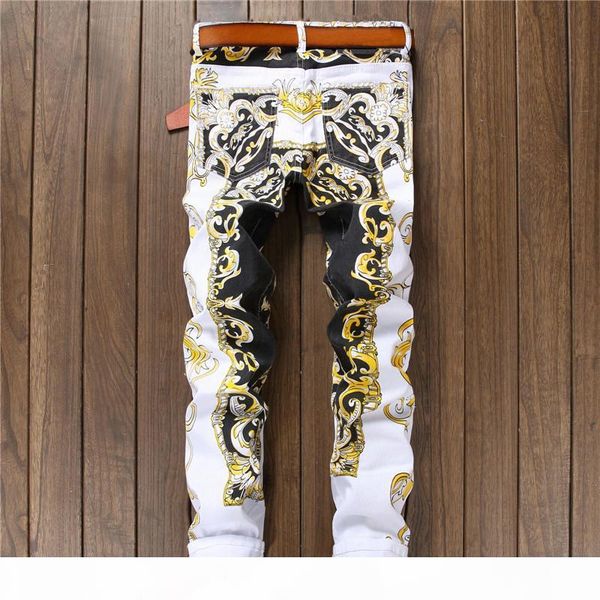 sokotoo men's slim print jeans fashion flower straight white denim pants long trousers, Blue
sokotoo men's slim print jeans fashion flower straight white denim pants long trousers, Blue