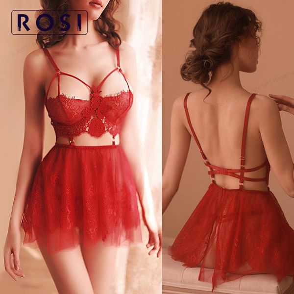 rosi sleepwear pyjama sets sleeveless strap lace nightdress+thong female transparent skirt female autumn erotic sleepwear, Black;red
rosi sleepwear pyjama sets sleeveless strap lace nightdress+thong female transparent skirt female autumn erotic sleepwear, Black;red