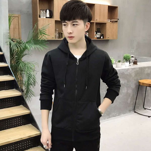 solid new men's fall color 2019 hooded cardigan coat student leisure sports sweater, Gray
solid new men's fall color 2019 hooded cardigan coat student leisure sports sweater, Gray