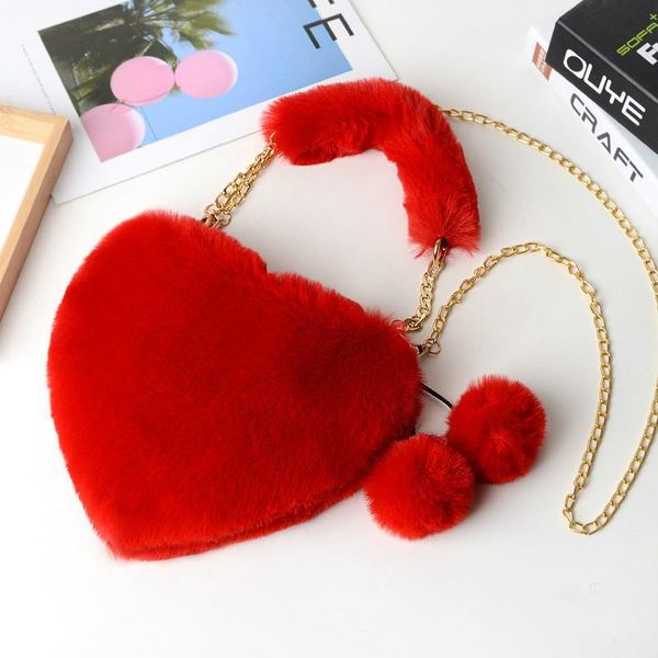 2020 faux plush heart-shaped shoulder bag winter female cute clutch purse love handbag chain messenger bag ladies crossbody
2020 faux plush heart-shaped shoulder bag winter female cute clutch purse love handbag chain messenger bag ladies crossbody
