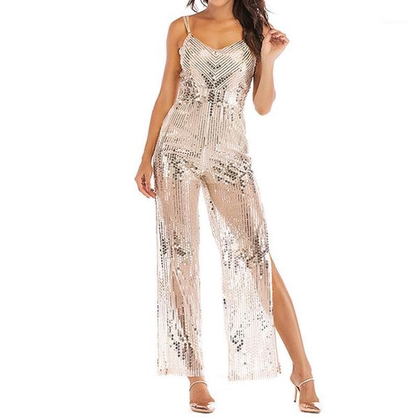 2020 new fashion spangle women jumpsuits v-neck straps backless back zipper side slits spangle jumpsuits for night club1, Black;white
2020 new fashion spangle women jumpsuits v-neck straps backless back zipper side slits spangle jumpsuits for night club1, Black;white