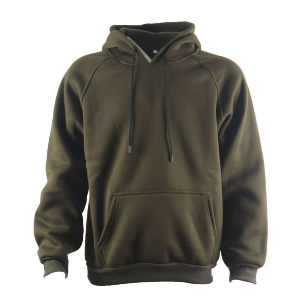 2021 new autumn and winter pure color men's hooded sweater qu95, Black