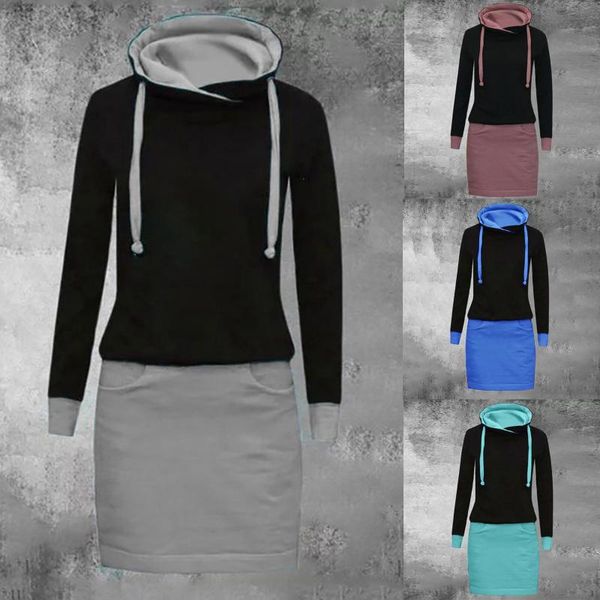 casual dresses fashion for women 2021 winter ladies color block long sleeve o- neck dress loose kleid, Black;gray
casual dresses fashion for women 2021 winter ladies color block long sleeve o- neck dress loose kleid, Black;gray