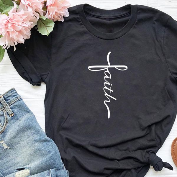 100%cotton faith cross christian t shirt women scripture religion tshirt summer graphic jesus faith tees drop ship, White
100%cotton faith cross christian t shirt women scripture religion tshirt summer graphic jesus faith tees drop ship, White
