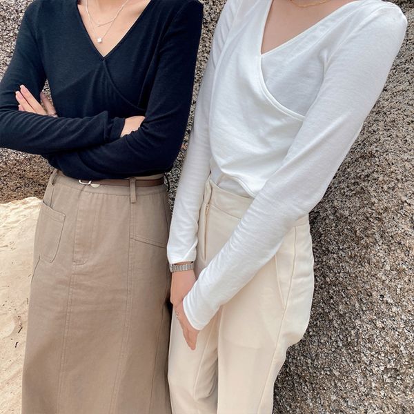 sour solid color long sleeve v-neck bottoming for women autumn winter 2020 new style versatile small shirtshirt shirtshirt small a80, White
sour solid color long sleeve v-neck bottoming for women autumn winter 2020 new style versatile small shirtshirt shirtshirt small a80, White