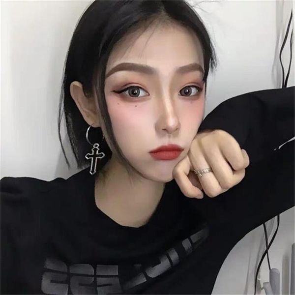 kpop new punk rock egirl girls silver color hollow cross hoop earrings harajuku vintage metal silver geometric kolczyki jewelry sqcegn, Black;white
kpop new punk rock egirl girls silver color hollow cross hoop earrings harajuku vintage metal silver geometric kolczyki jewelry sqcegn, Black;white