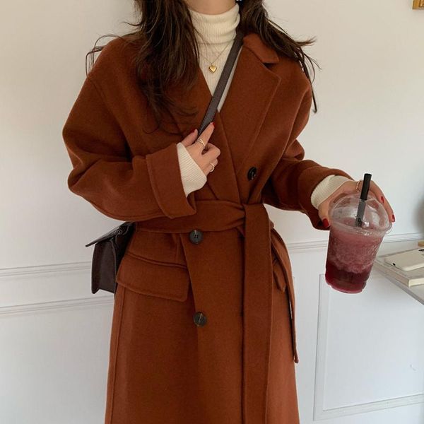 2020 winter new korean version of double-sided woolen cashmere handmade coat women loose woolen coat 29371, Black
2020 winter new korean version of double-sided woolen cashmere handmade coat women loose woolen coat 29371, Black