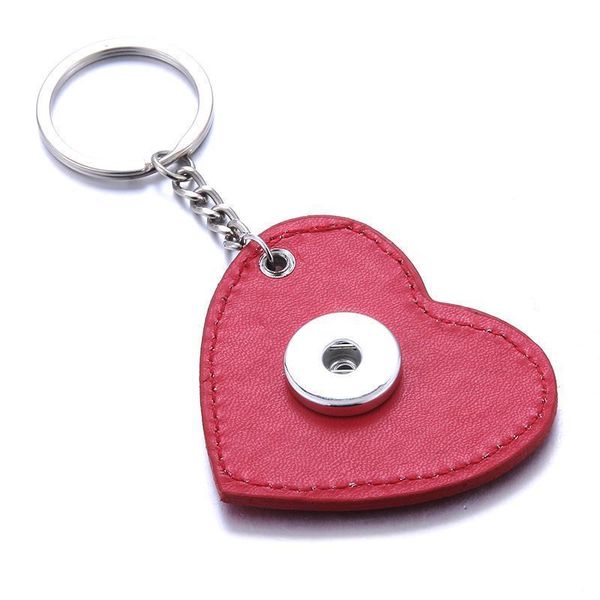 New Leather Snap Button Keychains Diy 18mm Snap Keyring Lanyard Holder Keychain Fit 18mm 20mm Snap Buttons Jewelry Q Bbyzai