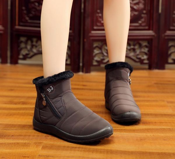 boots waterproof winter women's ankle bootie anti-slip fur lined short snow warm slip on outdoor shoes zapatos de mujer, Black
boots waterproof winter women's ankle bootie anti-slip fur lined short snow warm slip on outdoor shoes zapatos de mujer, Black