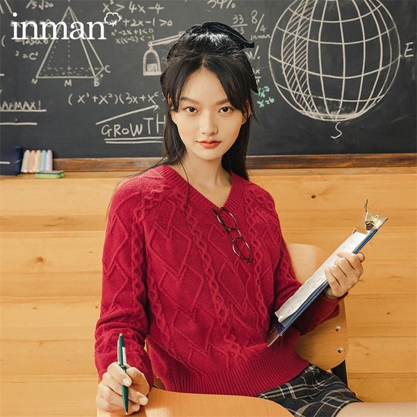inman autumn winter new arrival preppy jacquard v-neck pure color outer pullover sweater 201221, White;black
inman autumn winter new arrival preppy jacquard v-neck pure color outer pullover sweater 201221, White;black