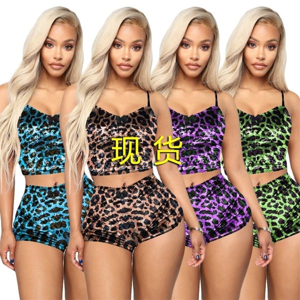 women two piece outfits t-shirts leopard printed camisole shorts tracksuits fashion girls sport suit party night club wear h2510, White
women two piece outfits t-shirts leopard printed camisole shorts tracksuits fashion girls sport suit party night club wear h2510, White