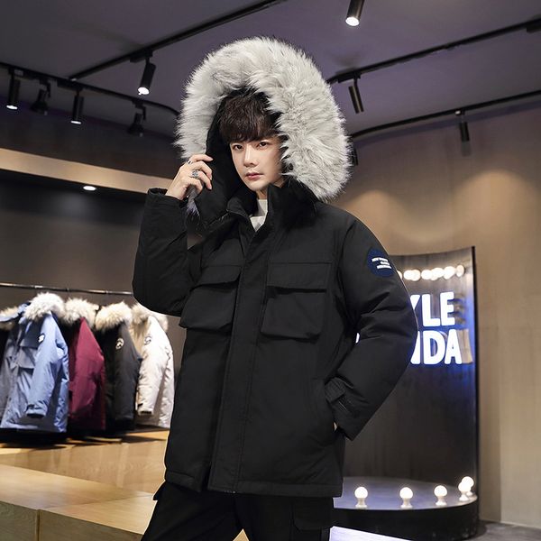 goose canada jacket warm heated goose down jacket mens winter jacket fur collar hooded cotton parka winter down par, Black
goose canada jacket warm heated goose down jacket mens winter jacket fur collar hooded cotton parka winter down par, Black