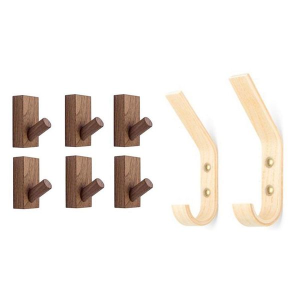 hooks & rails 8 pcs wall mounted vintage single hook hat rack hanger, 2 lack walnut 6 oak
hooks & rails 8 pcs wall mounted vintage single hook hat rack hanger, 2 lack walnut 6 oak