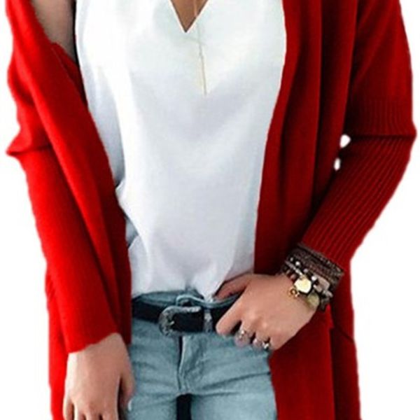 autumn and winter fashion simple and generous popular knitting sweater double pocket long knitted cardigan new women's cardigan 201202, White;black
autumn and winter fashion simple and generous popular knitting sweater double pocket long knitted cardigan new women's cardigan 201202, White;black