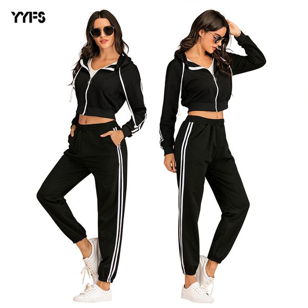 european and american long sleeve leisure sportswear straight pants set 2-piece women's autumn and winter large fashion new style, Black
european and american long sleeve leisure sportswear straight pants set 2-piece women's autumn and winter large fashion new style, Black