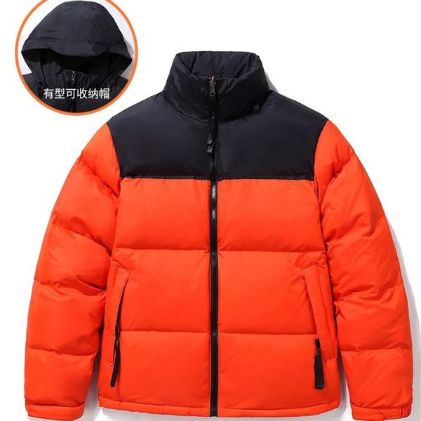 Men's sports men's and women's 2021 winter new white duck down thickened warm couple stand collar fashion brand et, Black 
Men's sports men's and women's 2021 winter new white duck down thickened warm couple stand collar fashion brand et, Black