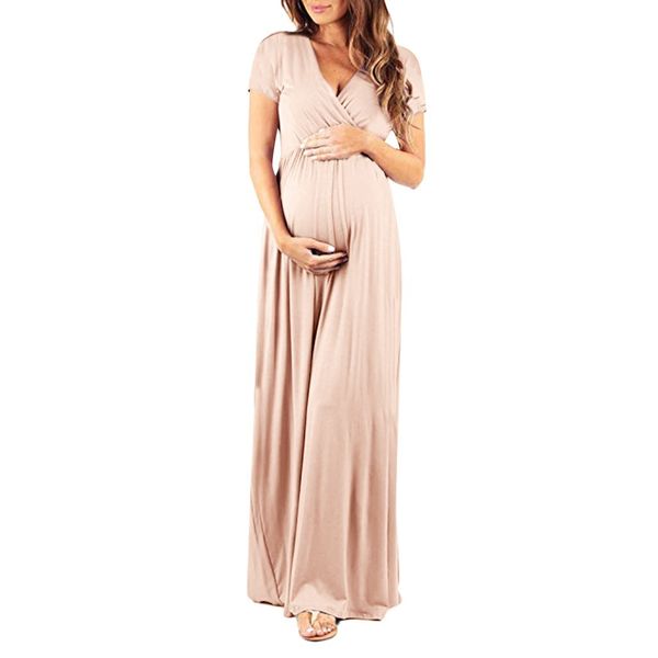 lonsant maternity dress women solid short sleeve dress women pregnancy v collar maternity fashion clothes lady long dress c1005, White
lonsant maternity dress women solid short sleeve dress women pregnancy v collar maternity fashion clothes lady long dress c1005, White