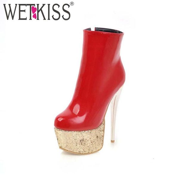 boots wetkiss 2021 platform shoes brand designer bling bar ankle side zip winter super high heel women, Black
boots wetkiss 2021 platform shoes brand designer bling bar ankle side zip winter super high heel women, Black