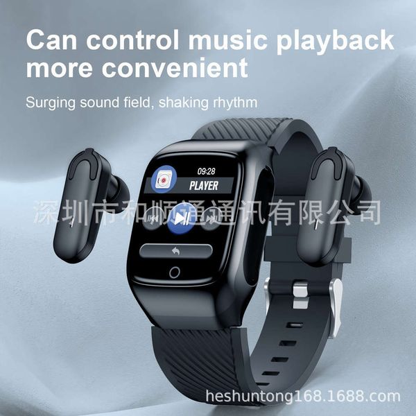 s300 exercise step heart rate color screen bracelet bluetooth headset two in one smart wa
