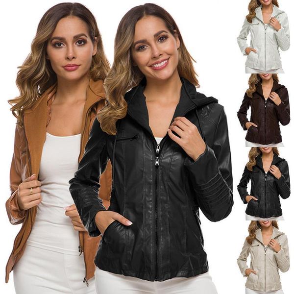 fashion long-sleeved zipper ladies jacket leather women pu motorcycle faux leather jackets women11, Black
fashion long-sleeved zipper ladies jacket leather women pu motorcycle faux leather jackets women11, Black