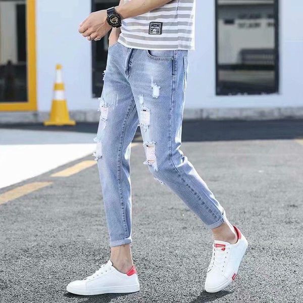3 styles men stretchy ripped skinny biker embroidery print jeans destroyed hole taped slim fit denim scratched jean, Blue
3 styles men stretchy ripped skinny biker embroidery print jeans destroyed hole taped slim fit denim scratched jean, Blue