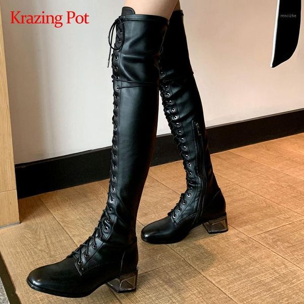 boots krazing pot riding real leather high street fashion square toe thick crystal heel zipper gorgeous over-the-knee l471, Black
boots krazing pot riding real leather high street fashion square toe thick crystal heel zipper gorgeous over-the-knee l471, Black