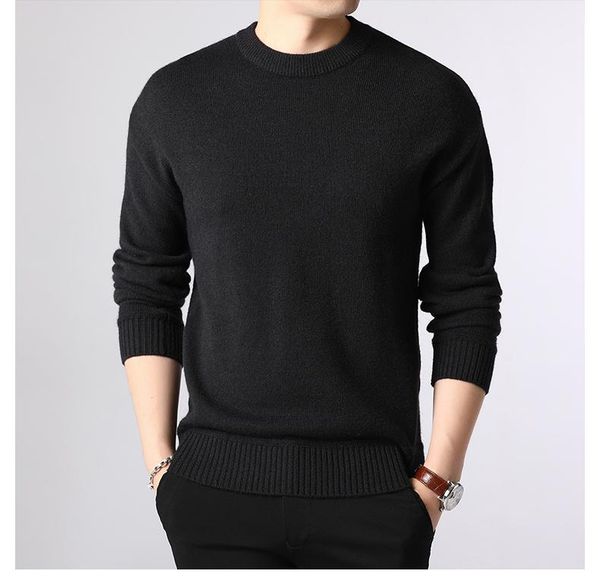 men long-sleeved round neck winter sweater men's thickening solid color knitwear sweaters 903, White;black
men long-sleeved round neck winter sweater men's thickening solid color knitwear sweaters 903, White;black