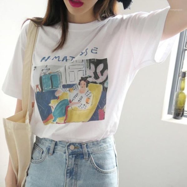 vintage print o neck cotton t-shirt short sleeve loose fashion t-shirts womens 2020 new summer 1, White
vintage print o neck cotton t-shirt short sleeve loose fashion t-shirts womens 2020 new summer 1, White
