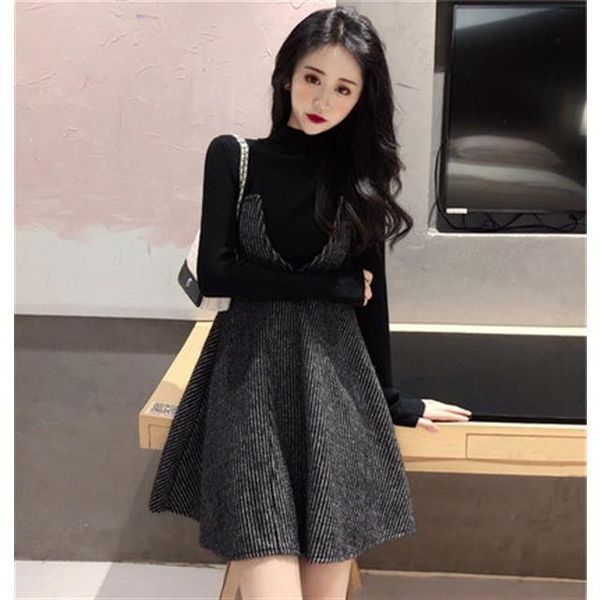 women's tracksuits net red autumn winter suit women 2021 style fashion temperament thin knitting sling skirt two piece set, Gray
women's tracksuits net red autumn winter suit women 2021 style fashion temperament thin knitting sling skirt two piece set, Gray