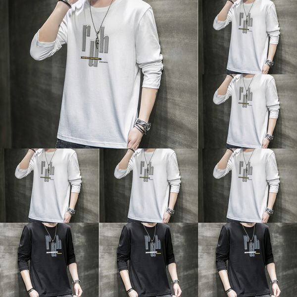autumn 20 long sleeve t-shirt clothessweater clothesmen's loose trend pure cotton korean white matching clothes men's casual round, Black
autumn 20 long sleeve t-shirt clothessweater clothesmen's loose trend pure cotton korean white matching clothes men's casual round, Black