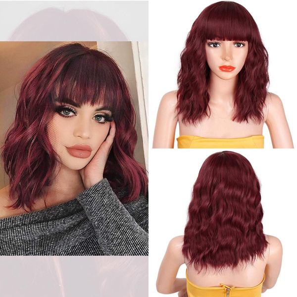 14inches natural wave парик красный парик с челкой синтетические короткие парики для женщин термостойкое волокно волос, Black
14inches natural wave парик красный парик с челкой синтетические короткие парики для женщин термостойкое волокно волос, Black