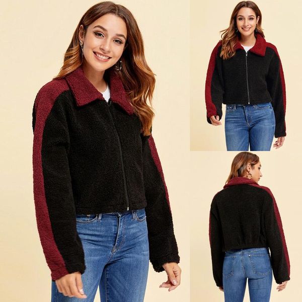 women's jackets abrigos mujer invierno 2021 winter coat womens patchwork cashmere long sleeve short lapel design jacket manteau femme, Black;brown
women's jackets abrigos mujer invierno 2021 winter coat womens patchwork cashmere long sleeve short lapel design jacket manteau femme, Black;brown