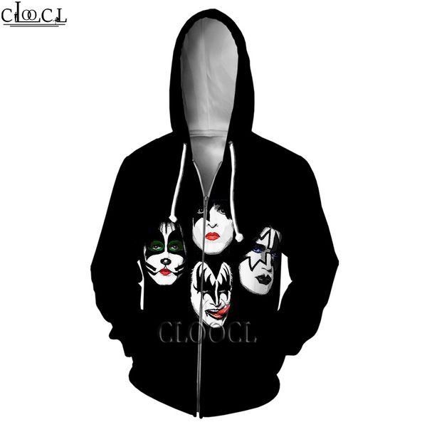 cloocl popular hip hop rock metal kiss band men women 3d print fashion harajuku zipper hoodies casual hood c0127, Black
cloocl popular hip hop rock metal kiss band men women 3d print fashion harajuku zipper hoodies casual hood c0127, Black